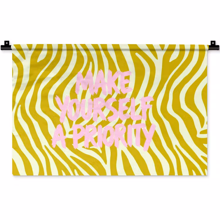 Zebraprint - Priority - Roze Wandkleed katoen klein -zz3d
