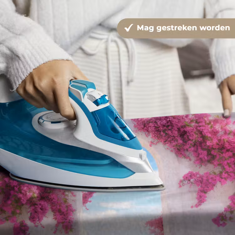 Zee - Roze - Bloemen - Poort Wandkleed katoen klein -sfeer9