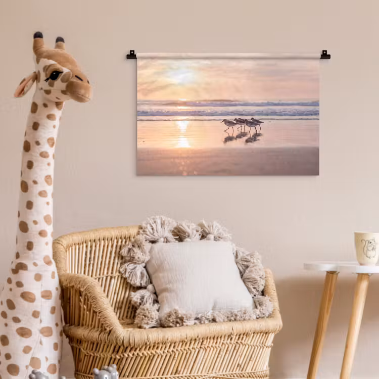 Zee - Vogels - Strand Wandkleed katoen klein -wsfeer5_kind