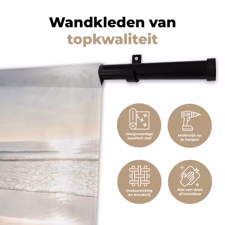 Zee - Zon - Zand Wandkleed katoen klein -sfeer2