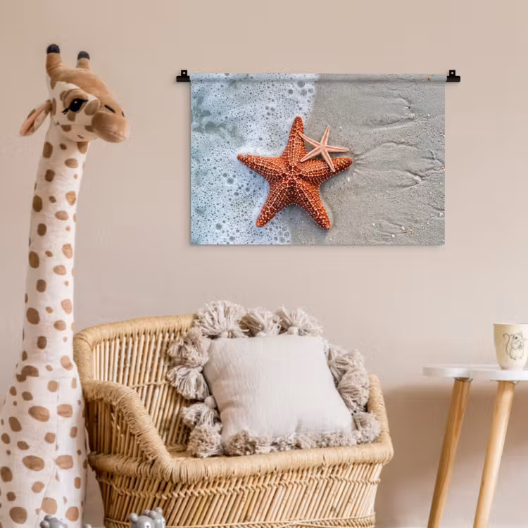 Zeester - Strand - Zee Wandkleed katoen klein -wsfeer5_kind