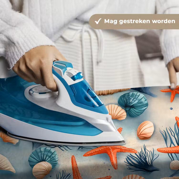 Zeesterren - Schelpen - Illustratie - Zand Wandkleed katoen klein -sfeer9