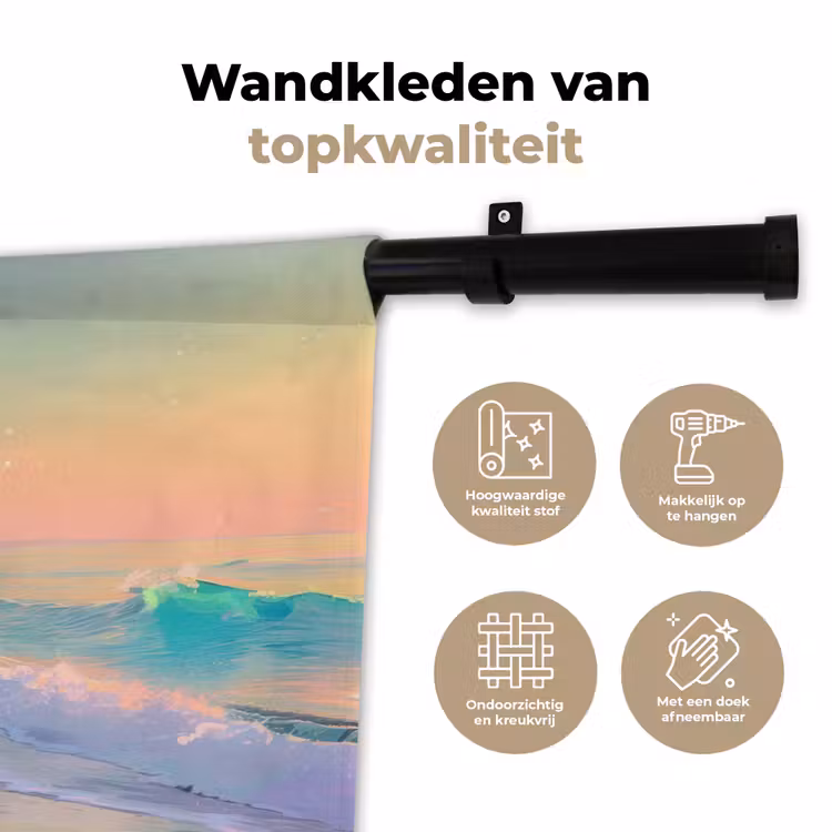 Zomerlicht - Strand - Fonkelende accenten Wandkleed katoen klein -sfeer2