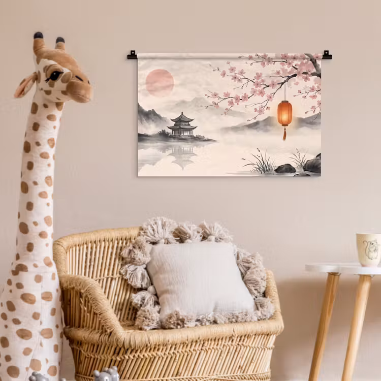 Zon - Japans - Traditioneel Wandkleed katoen klein -wsfeer5_kind