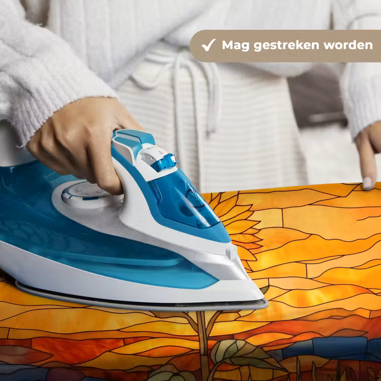 Zonnebloem - Mozaïek - Zonsondergang - Geel Wandkleed katoen klein -sfeer9