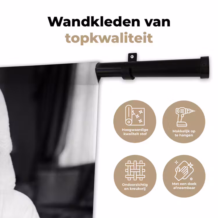 Zonnebril - Vrouw - Zwart - Wit Wandkleed katoen klein -sfeer2