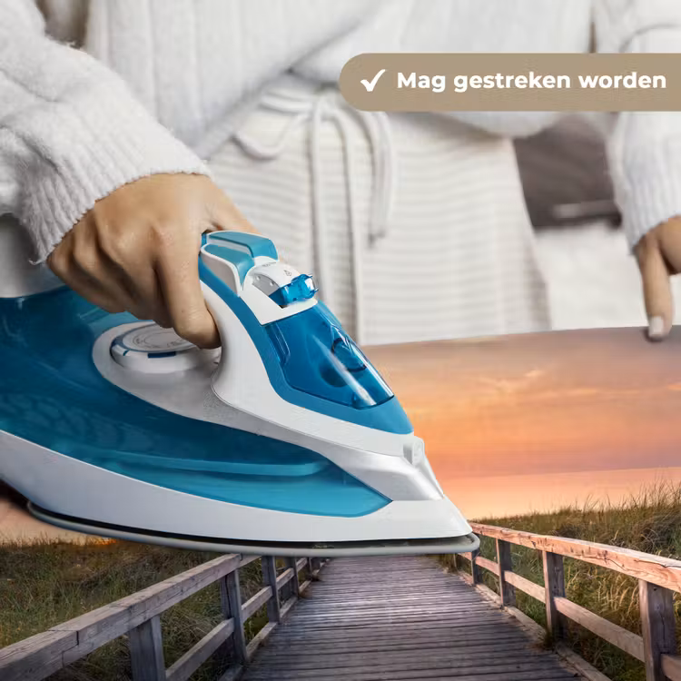 Zonsonderang - Zee - Pad - Gras - Duin - Vogels Wandkleed katoen klein -sfeer9