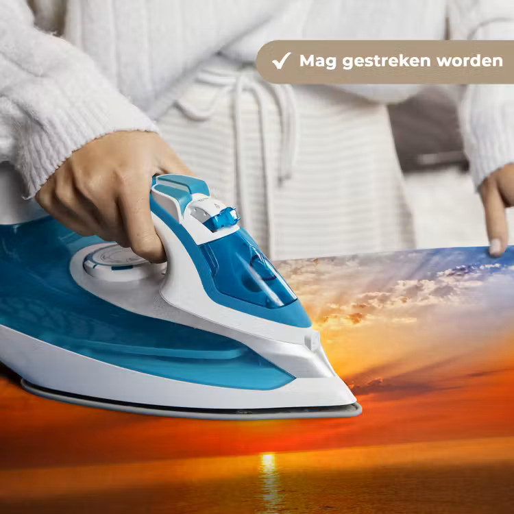 Zonsondergang - Zee - Lucht - Oranje - Horizon - Water Wandkleed katoen klein -sfeer9