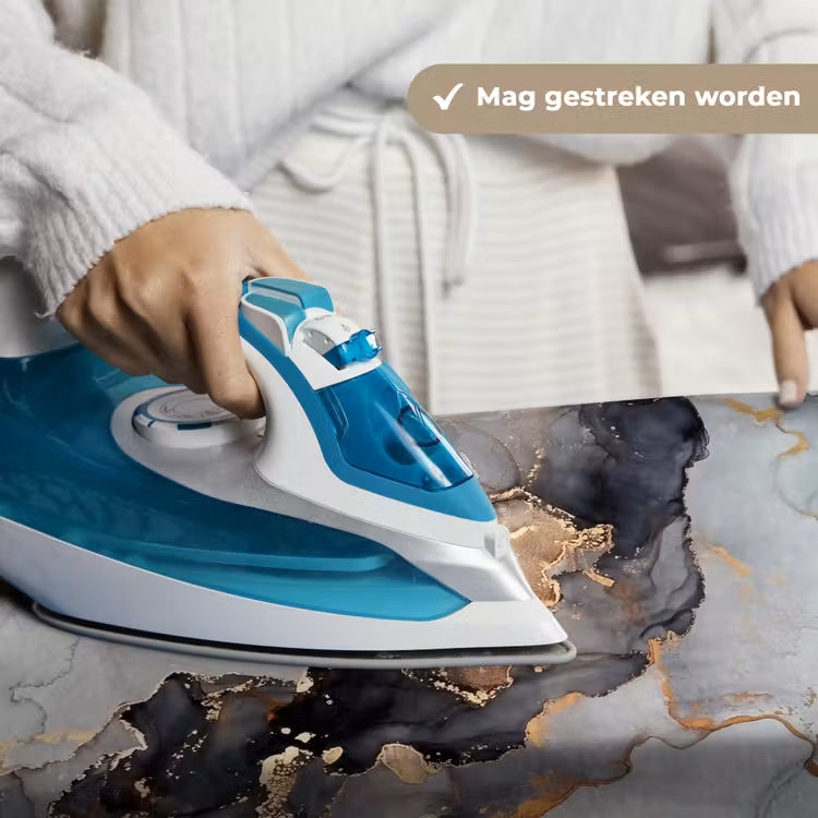 Zwart - Marmer - Luxe - Goud Wandkleed katoen klein -sfeer9