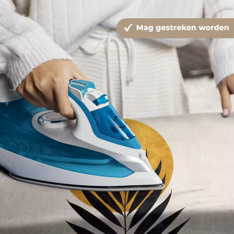 Zwart palmblad - Gouden cirkel - Beige achtergrond Wandkleed katoen klein -sfeer9