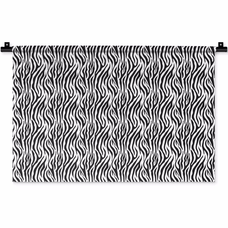 Zwart - Wit - Zebra - Patroon Wandkleed katoen klein 269 -zz3d