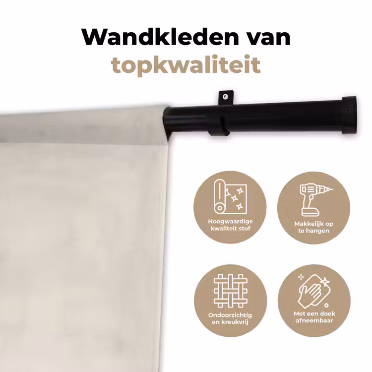 Zwarte boom - Gouden cirkel - Heuvel Wandkleed katoen klein -sfeer2