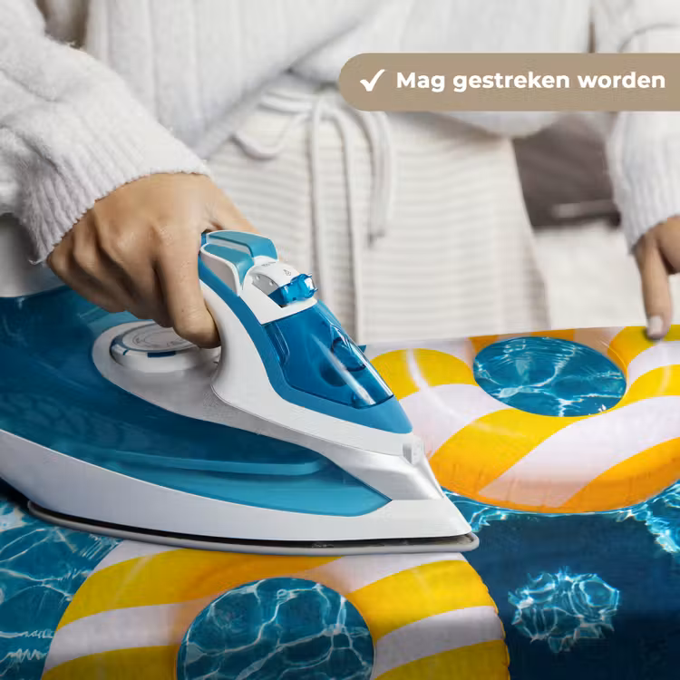 Zwembad - Zwembanden - Zomer - Geel - Blauw Wandkleed katoen klein -sfeer9