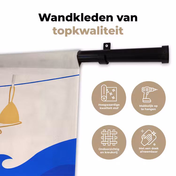 Zwemkleding - Zee - Zomer - Illustratie - Geel Wandkleed katoen klein -sfeer2