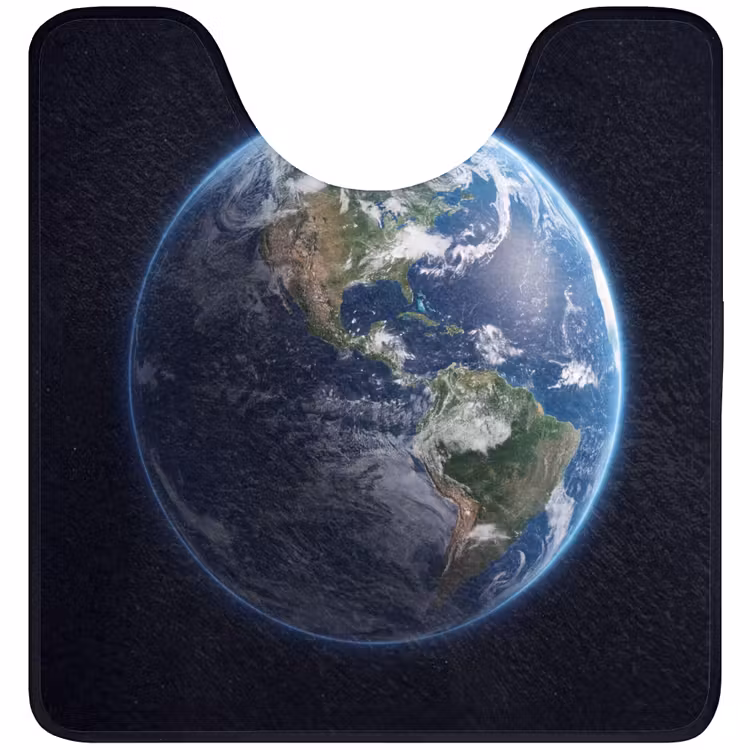 WC Mat - Aarde - Ruimte - Kosmos - Aarde - Ruimte - Kosmos WCmat U-uitsnede middel