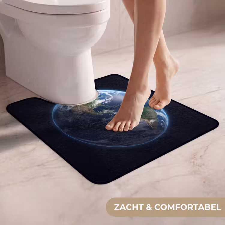 WC Mat - Aarde - Ruimte - Kosmos - Aarde - Ruimte - Kosmos WCmat U-uitsnede middel