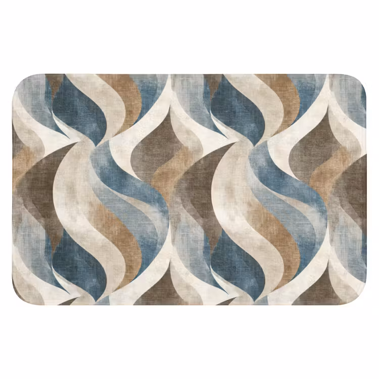 Abstract - Golven - Kleurrijk WCmat klein 1009 -3d