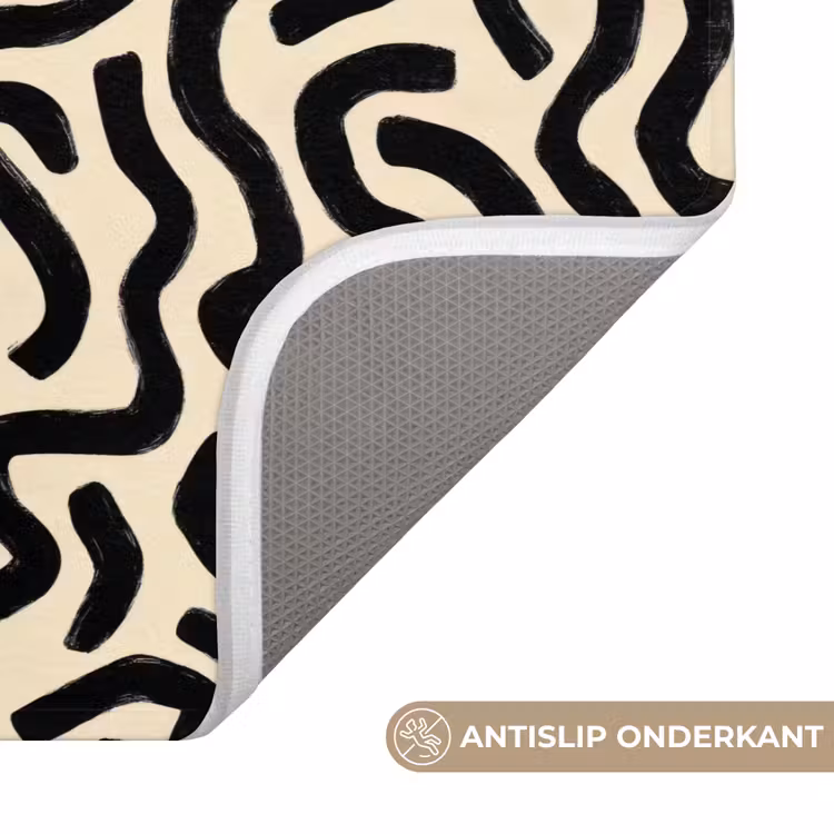 Abstract - Lijnen - Zwart WCmat klein 1009 -USP_AntislipNL