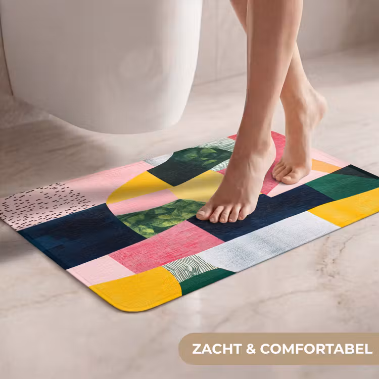 Abstract - Roze - Lappen - Vormen - Geel WCmat klein -USP_ZachtNL