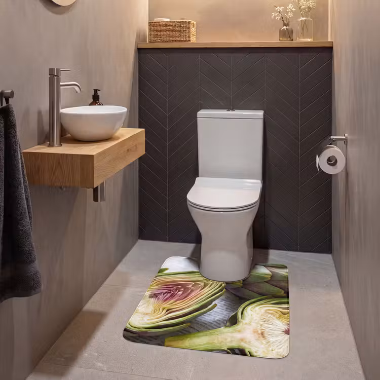 WC Mat - Artisjok - Doorgesneden - Eten - Artisjok - Doorgesneden - Eten WCmat U-uitsnede middel