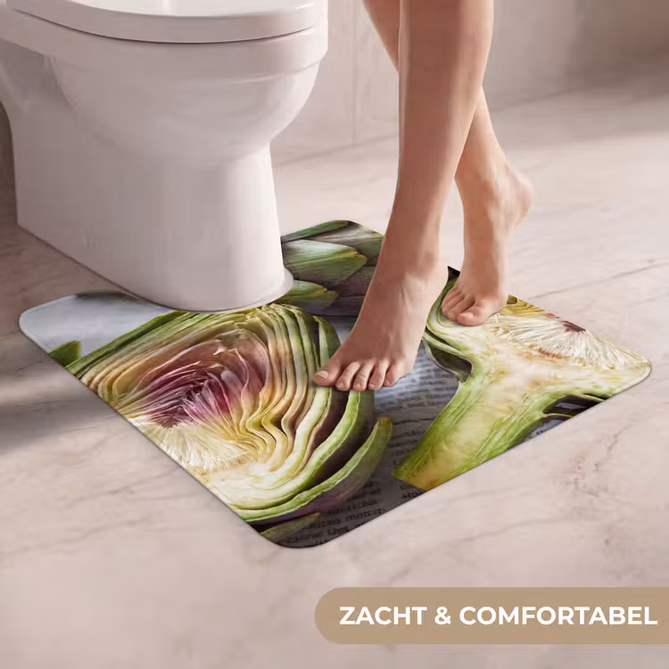 WC Mat - Artisjok - Doorgesneden - Eten - Artisjok - Doorgesneden - Eten WCmat U-uitsnede middel