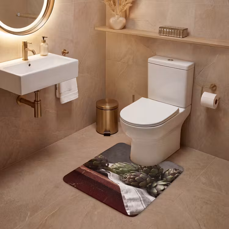 WC Mat - Artisjok - Eten - Rustiek - Artisjok - Eten - Rustiek WCmat U-uitsnede middel