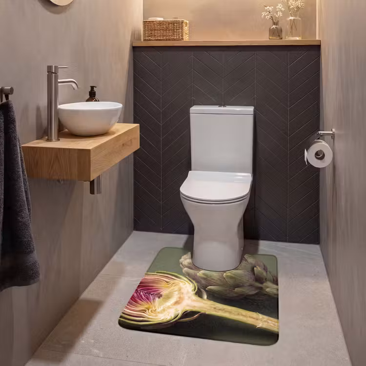 WC Mat - Artisjok - Paars - Voedsel - Artisjok - Paars - Voedsel WCmat U-uitsnede middel