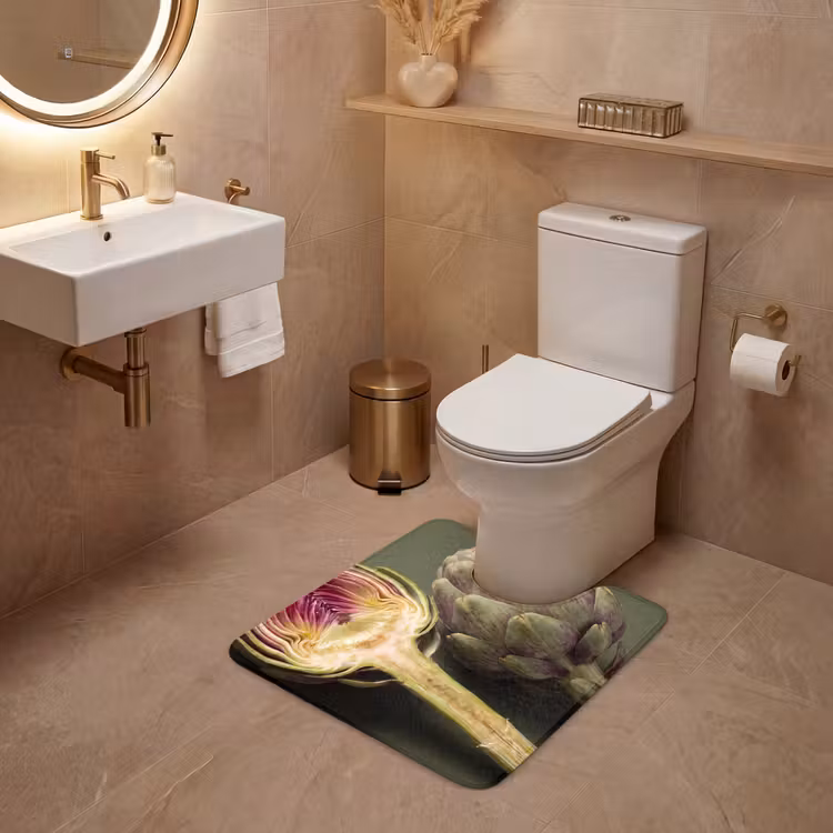 WC Mat - Artisjok - Paars - Voedsel - Artisjok - Paars - Voedsel WCmat U-uitsnede middel