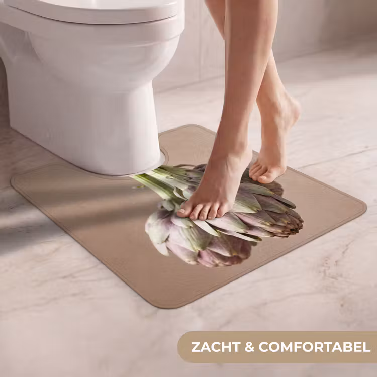 WC Mat - Artisjokken - Hangend - Groenten - Artisjokken - Hangend - Groenten WCmat U-uitsnede middel