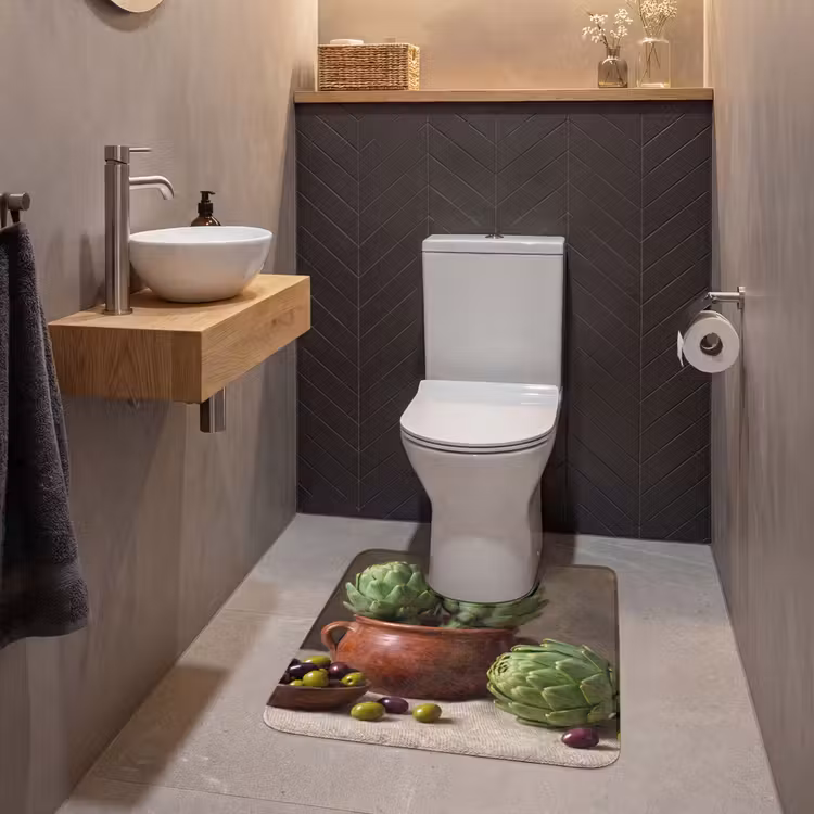 WC Mat - Artisjokken - Olijven - Eten - Artisjokken - Olijven - Eten WCmat U-uitsnede middel