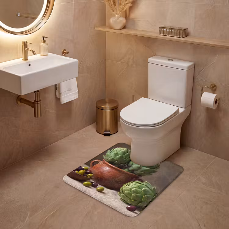 WC Mat - Artisjokken - Olijven - Eten - Artisjokken - Olijven - Eten WCmat U-uitsnede middel