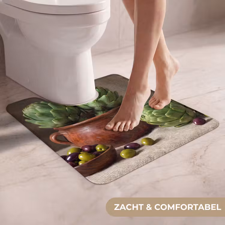 WC Mat - Artisjokken - Olijven - Eten - Artisjokken - Olijven - Eten WCmat U-uitsnede middel