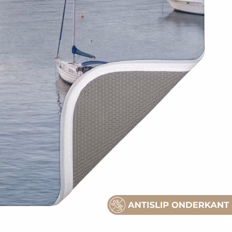WC Mat - Baai - boten - zonsondergang - Baai - boten - zonsondergang WCmat U-uitsnede middel