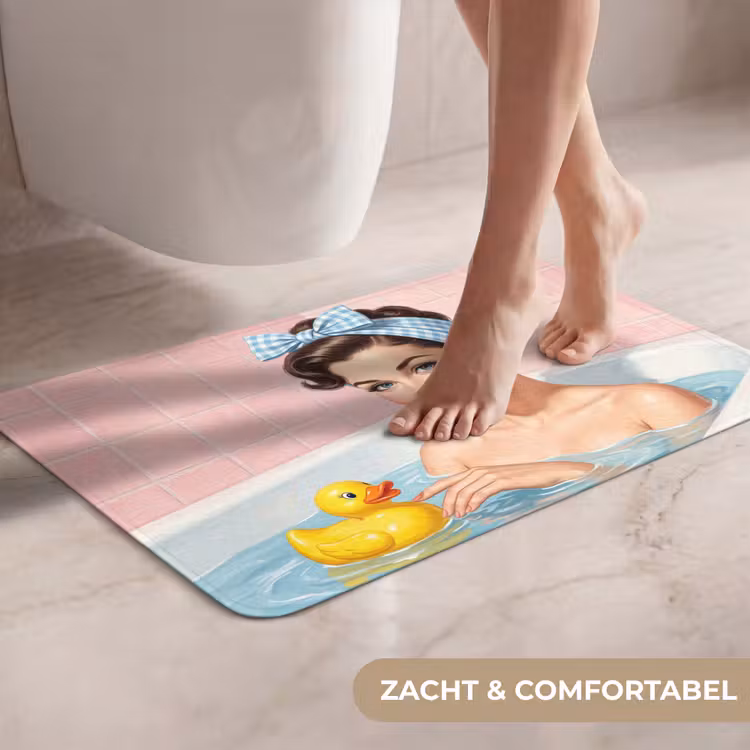 Badkamer - Eend - Blauw WCmat klein -USP_ZachtNL