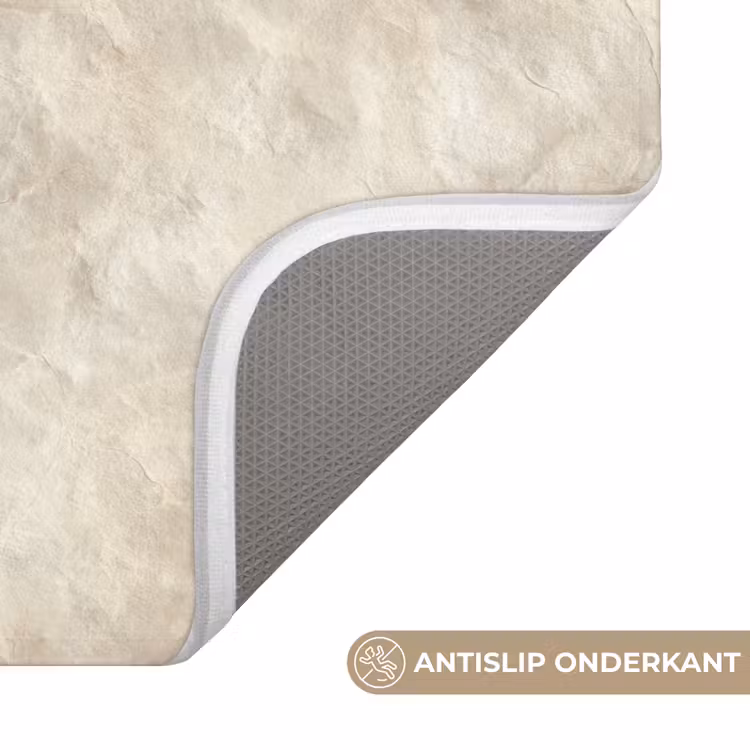 Beige - Reliëfstructuur - Natuursteen WCmat klein 1009 -USP_AntislipNL
