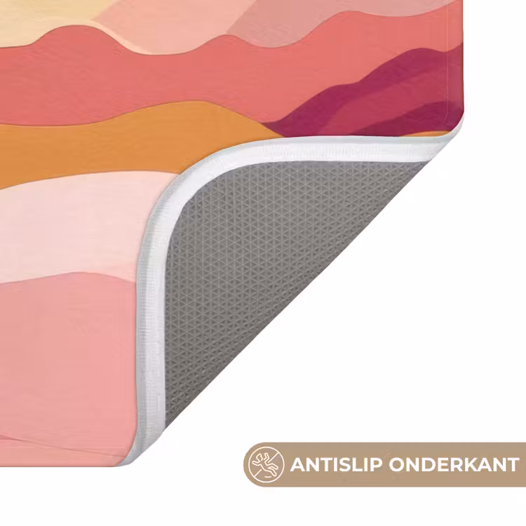 Bergen - Abstract - Zonnestralen - Roze WCmat klein -USP_AntislipNL