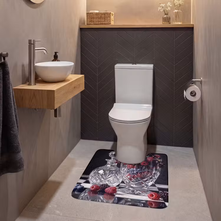 WC Mat - Bessen - Kristal - Stilleven - Bessen - Kristal - Stilleven WCmat U-uitsnede middel