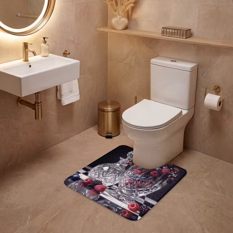 WC Mat - Bessen - Kristal - Stilleven - Bessen - Kristal - Stilleven WCmat U-uitsnede middel