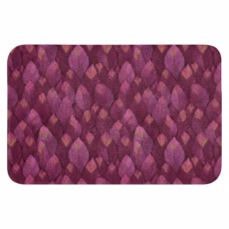 Bladeren - Patroon - Burgundy WCmat klein 1009 -3d