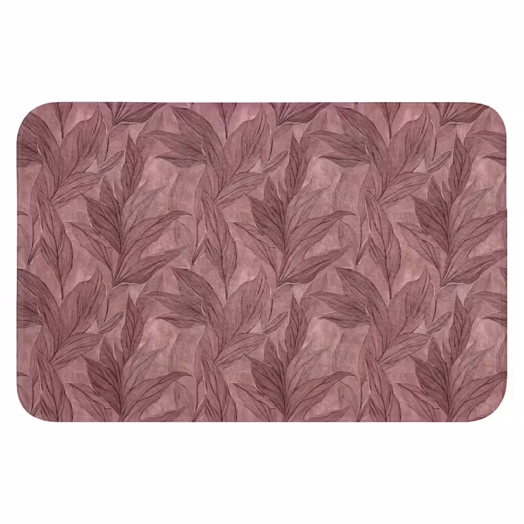 Bladeren - Patroon - Paars WCmat klein 1009 -3d