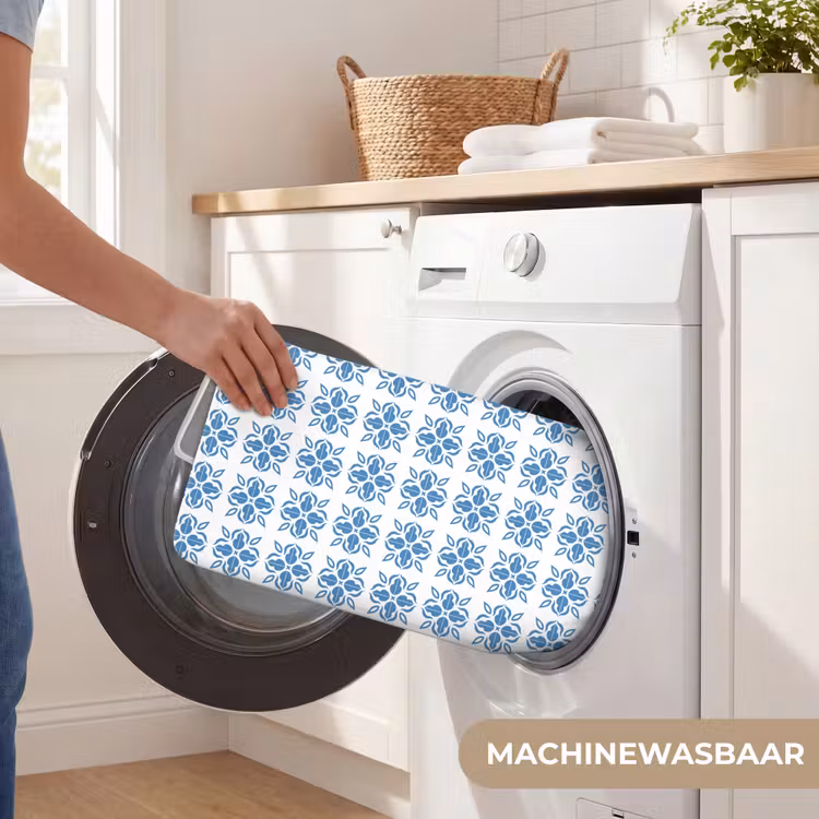 Blauw - Wit - Tegel - Patroon WCmat klein 1009 -USP_WasbaarNL