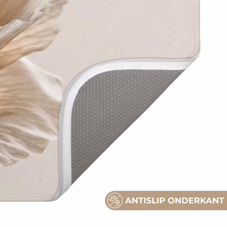 Bloem - Beige - Crème WCmat klein -USP_AntislipNL