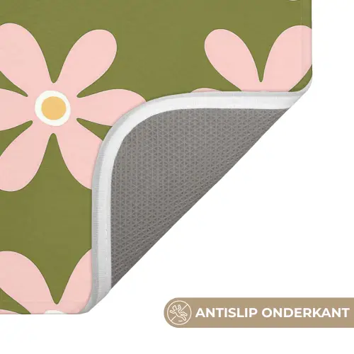 Bloem - Modern - Groen WCmat klein 1009 -USP_AntislipNL