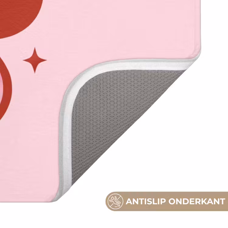 Bloem - Roze - Hartjes WCmat klein -USP_AntislipNL