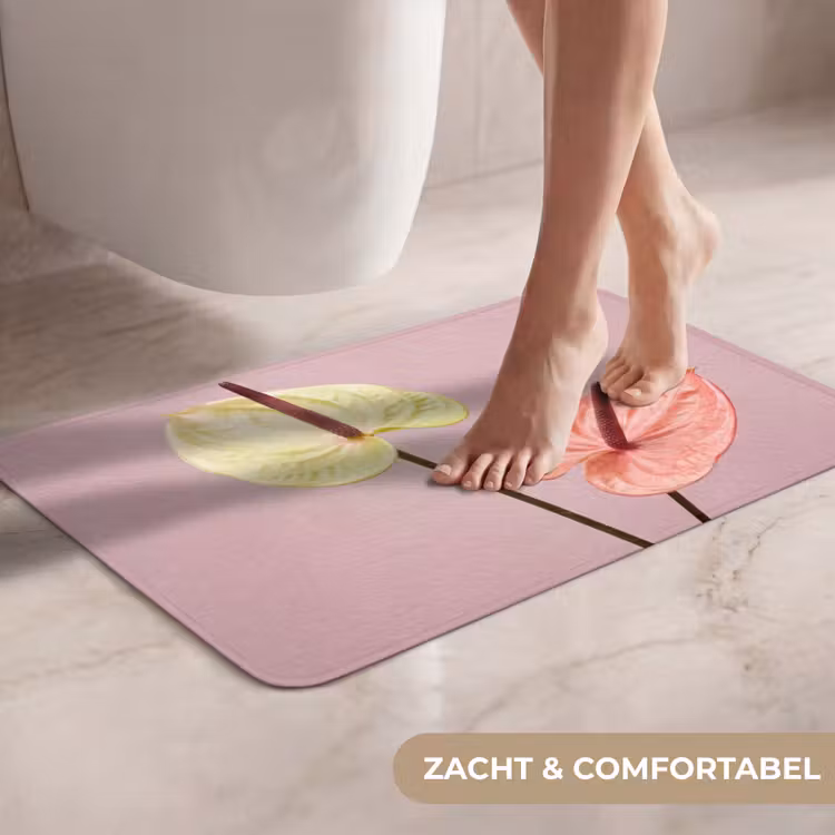 Bloemen - Anthuriums - Geel - Roze WCmat klein -USP_ZachtNL