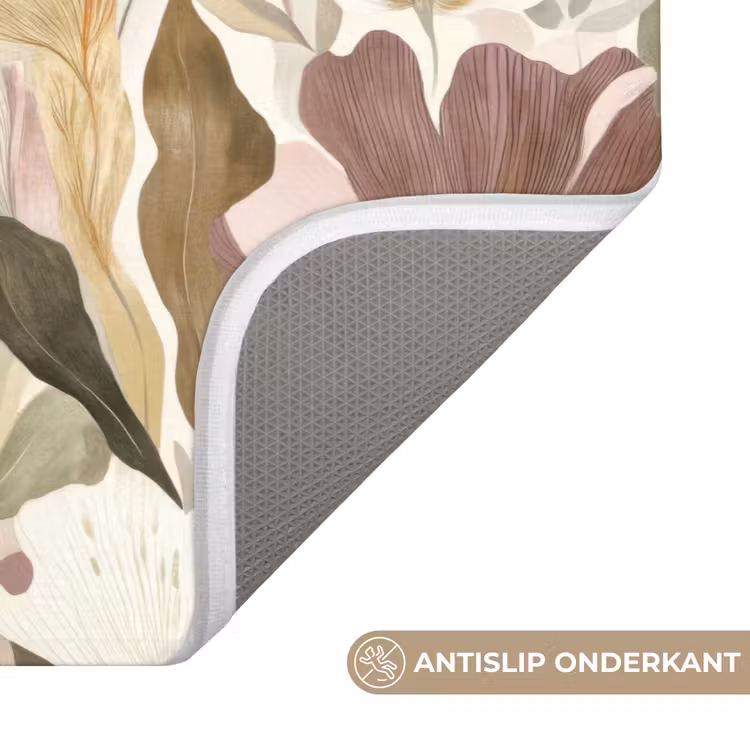Bloemen - Aquarel - Kleurrijk WCmat klein 1009 -USP_AntislipNL