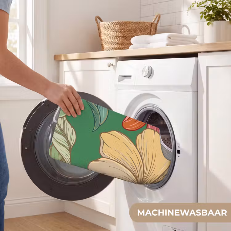 WC Mat - Bloemen - Groen - Illustratie - Bloemen - Groen - Illustratie WCmat U-uitsnede middel