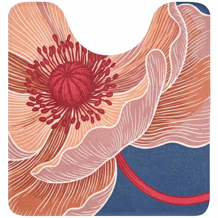 WC Mat - Bloemen - Modern - Abstract - Bloemen - Modern - Abstract WCmat U-uitsnede middel