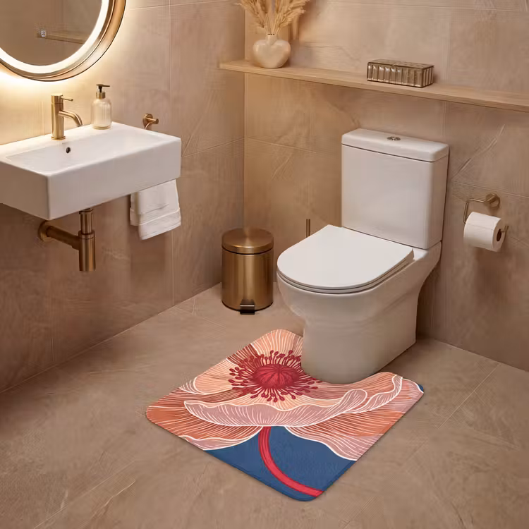 WC Mat - Bloemen - Modern - Abstract - Bloemen - Modern - Abstract WCmat U-uitsnede middel