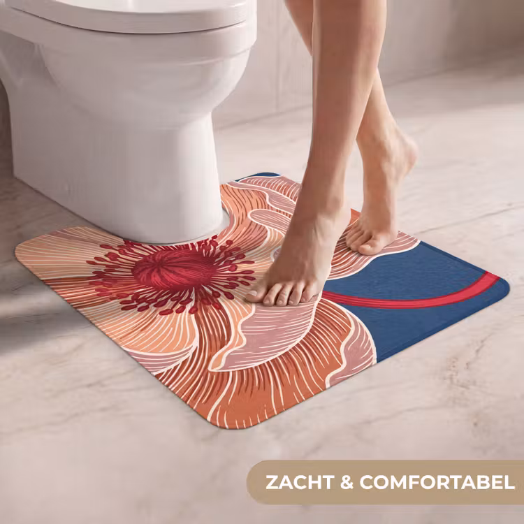 WC Mat - Bloemen - Modern - Abstract - Bloemen - Modern - Abstract WCmat U-uitsnede middel